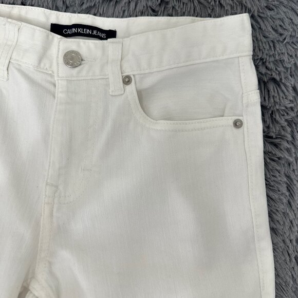Calvin Klein Jeans Boys White Denim Jeans - Picture 4 of 12